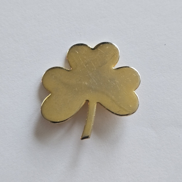 Vintage shamrock brooch pin celtic irish st Patrick's Day gold filled ireland - Picture 10 of 12